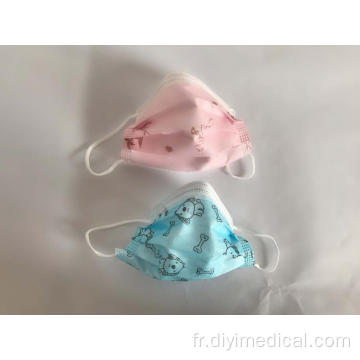 Masques à motifs mignons 3 couches pour filles garçons